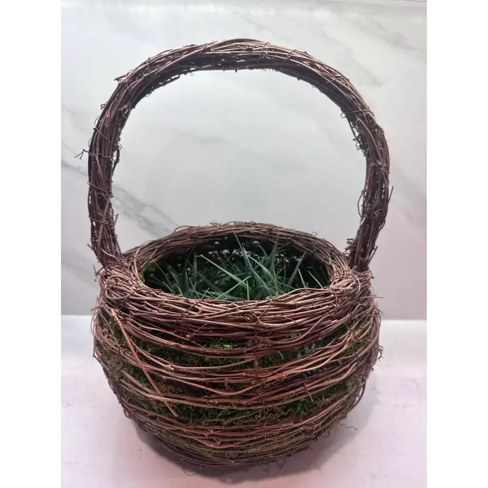 Set of 2 Rustic Twig Baskets
